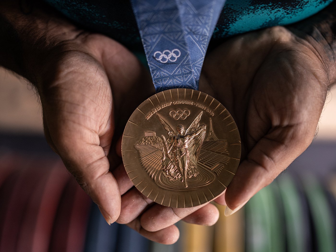 Bozhidar Andreev’s Olympic bronze medal. Photo: Akos Stiller