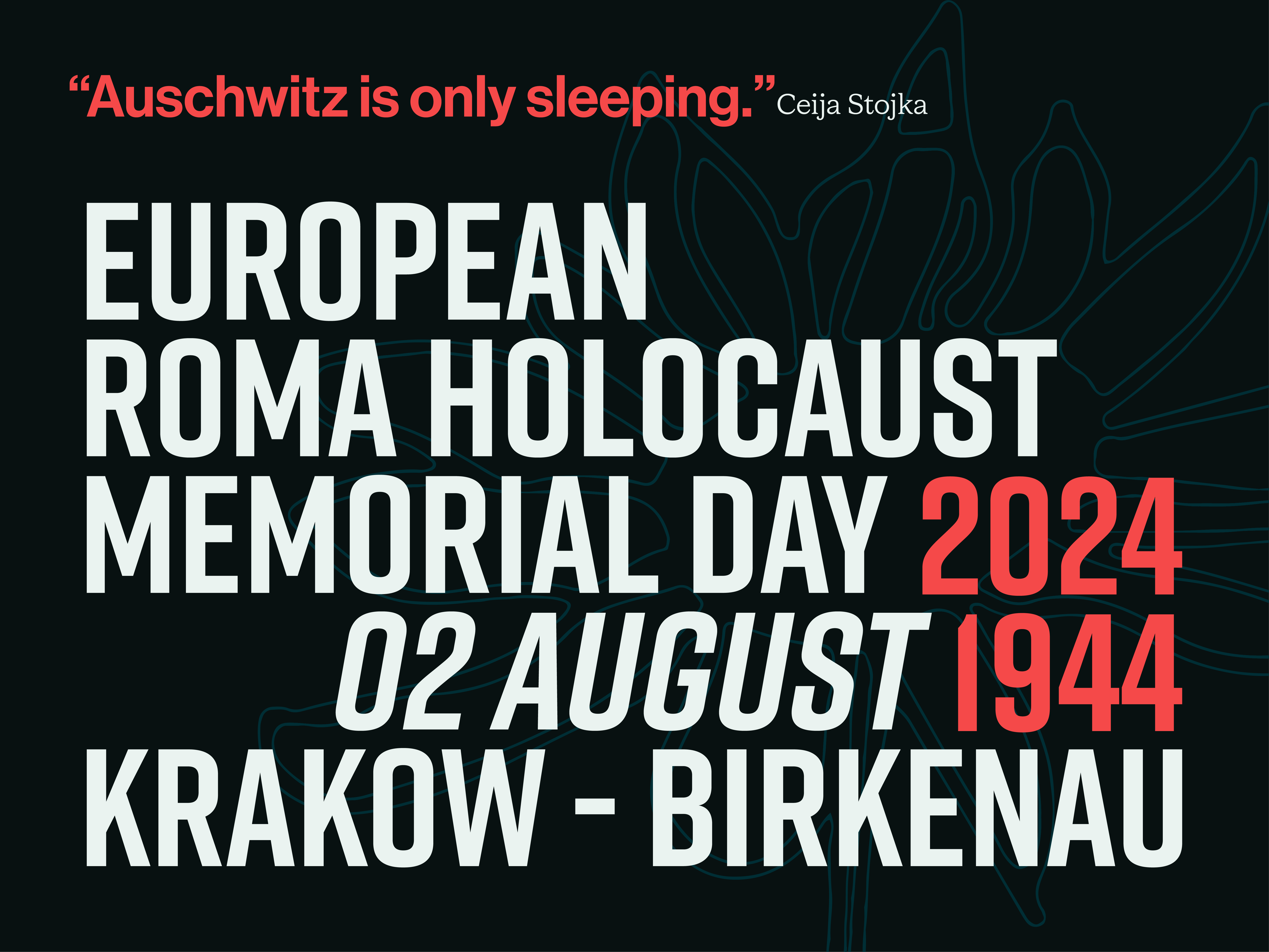 Commemorative ceremony for the 80th anniversary of the liquidation of the "Gypsy Family Camp" at the Auschwitz II-Birkenau Concentration and Extermination Camp